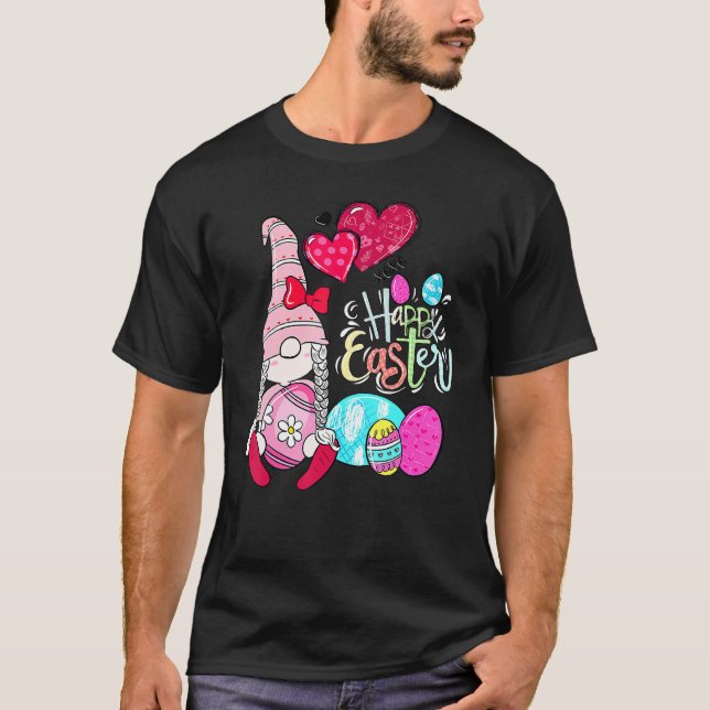Camiseta Páscoa Com Minha Gnomies Coelhinho Orelha Caça De  (Frente)