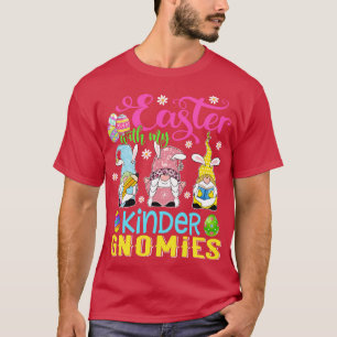 Camiseta Páscoa Com Os Meus Bonecos Gnomies Engraçado Profe