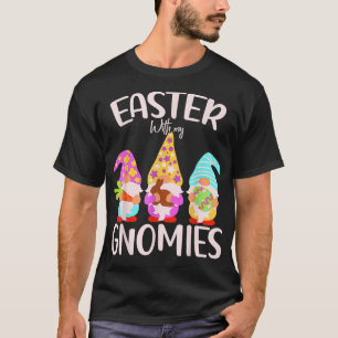 Camiseta Páscoa Coração Bonito Gnomo Abraça Felz pascoa Coe