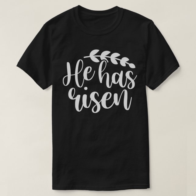 Camiseta Páscoa Cristã Citação De Bíblia Que Ele Tem A Famí (Frente do Design)