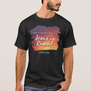 Camiseta Páscoa Cristã JESUS FOI RESSUSCITADO Pôr do sol 