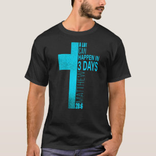 Camiseta Páscoa Cristã Muito Pode Acontecer Em 3 Dias Azul