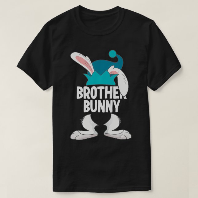 Camiseta Páscoa da Família Irmão Bunny (Frente do Design)
