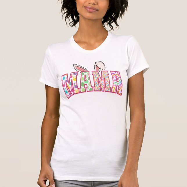 Camiseta Páscoa da Família Mama Bunny Matching (Frente)