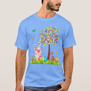 Camiseta Páscoa de Árvore de Ovos de Páscoa Coelhinhos