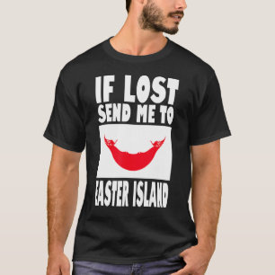 Camiseta Páscoa de Bandeira da Ilha Design Se perdido me ma