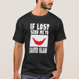 Camiseta Páscoa de Bandeira da Ilha Design Se perdido me ma