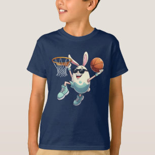 Camiseta Páscoa De Basquete Coelhinho De Ovo Dunas Homens