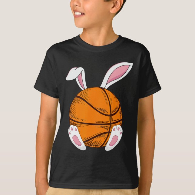 Camiseta Páscoa de basquete Coelho Coelhinho Dia 2 (Frente)