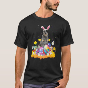 Camiseta Páscoa de Cachorro Azul de Ovo em Páscoa no Doming