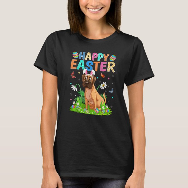 Camiseta Páscoa de Cachorro Coelho felz pascoa domingo (Frente)