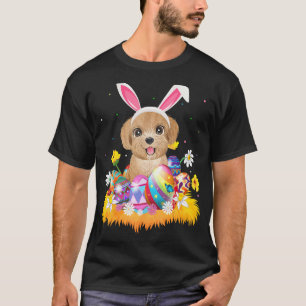 Camiseta Páscoa de Cachorro Engraçado Páscoa de Ovos Doming