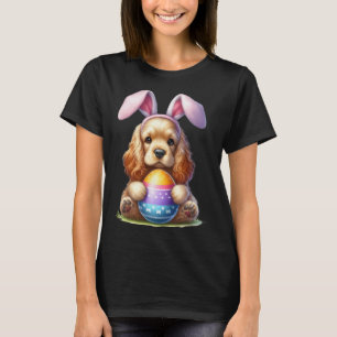 Camiseta Páscoa De Cachorro Espanhol Bonito Páscoa D