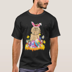 Camiseta Páscoa de Cão Maltipoo em Ovo de Páscoa domingo