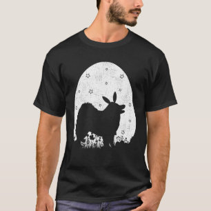 Camiseta Páscoa De Cão Samoiado Com Estilo De Retrato De