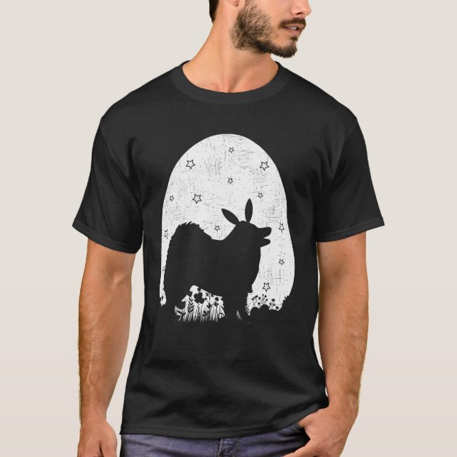 Camiseta Páscoa De Cão Samoiado Com Estilo De Retrato De Ov (Frente)