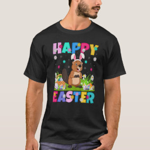 Camiseta Páscoa de castores de coelho de Felz pascoa de cas