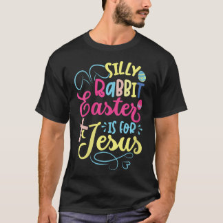 Camiseta Páscoa De Coelho Bobo Das Mulheres É Para Jesus Cr