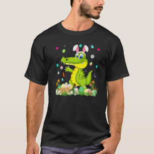 Camiseta Páscoa de crocodilo de ovo engraçado para a Páscoa
