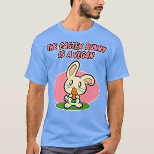 Camiseta Páscoa de Design para Vegans O coelho da Páscoa é