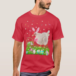 Camiseta Páscoa de frango bonito Dia coelho Ovos Páscoas 