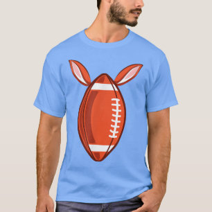 Camiseta Páscoa de futebol Bunny Ears Happpy Páscoa Day T-S