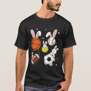 Camiseta Páscoa de futebol de basquetebol