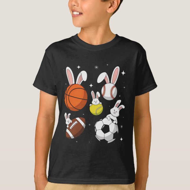Camiseta Páscoa de futebol de basquetebol (Frente)