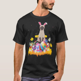 Camiseta Páscoa de Gato Balinês, Cuta de Ovo, Engraçado, En