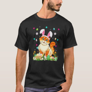 Camiseta Páscoa de Gato Engraçado de Ovo na Páscoa domingo
