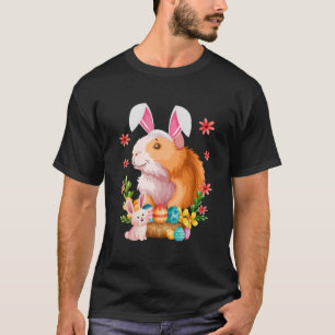 Camiseta Páscoa de Hamster Bonito Dia de Ovos Coelhinhos