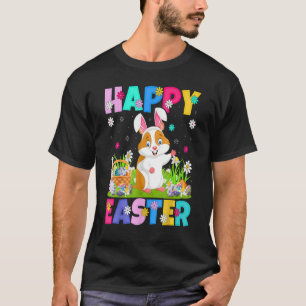Camiseta Páscoa de Hamster Felz pascoa Bunny Hamster Doming