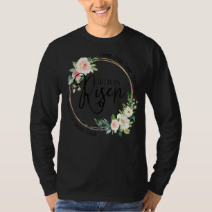 Camiseta Páscoa De Leopard Cross Ele É Risen Matthew 28 6 C