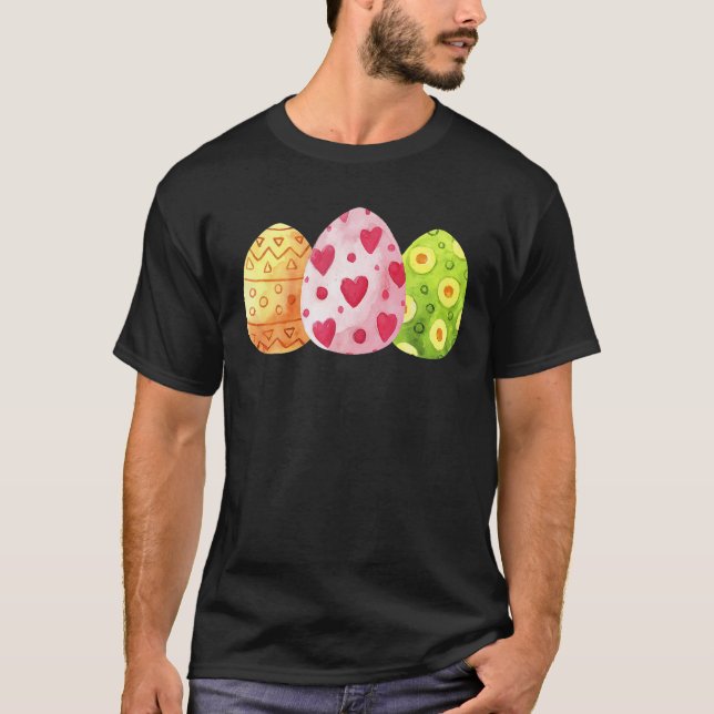 Camiseta Páscoa de Ovos Cortados Correspondendo Pajama Egg  (Frente)