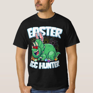 Camiseta Páscoa De Ovos Dinossauro Coelhinhos Triceratops