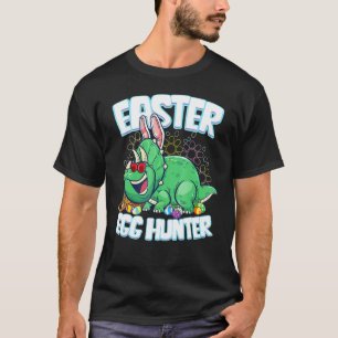 Camiseta Páscoa De Ovos Dinossauro Crianças Coelhinhas Tric