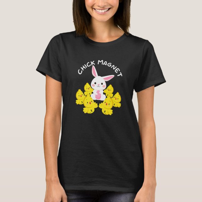 Camiseta Páscoa de Páscoa de pintinho de magneta  de doming (Frente)