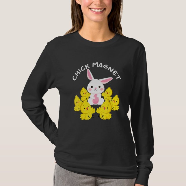 Camiseta Páscoa de Páscoa de pintinho de magneta  de doming (Frente)