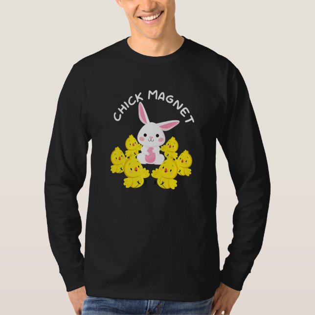 Camiseta Páscoa de Páscoa de pintinho de magneta  de doming (Frente)