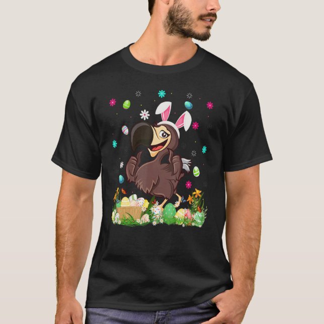 Camiseta Páscoa de pássaro Dodo Engraçado no Ovo da Páscoa  (Frente)