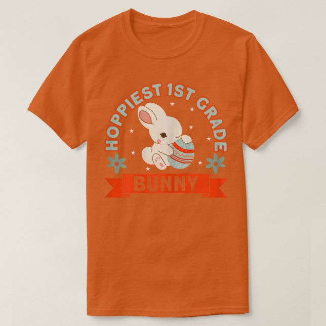Camiseta Páscoa De Primavera De Caça De Ovos Da Classe Hopp (Frente do Design)