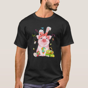 Camiseta Páscoa de Primavera de coelho de páscoa com cesto