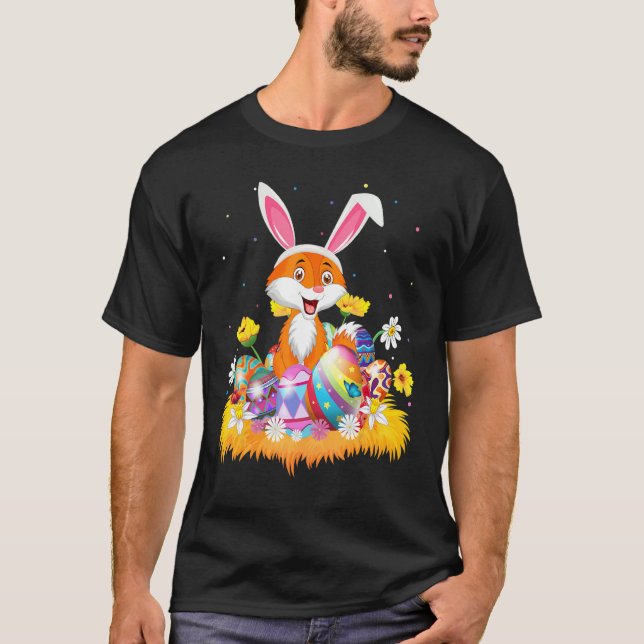 Camiseta Páscoa de Raposa de Ovo de Páscoa domingo (Frente)