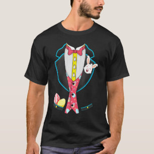 Camiseta Páscoa de Tuxedo Dia Fofo Coelhinhos