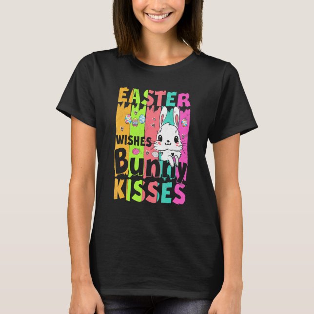 Camiseta Páscoa deseja coelho beije beije doce Felz pascoa  (Frente)