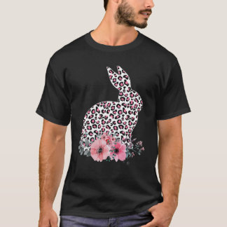 Camiseta Páscoa Dia Bonito Coelho Coelho Coelho Coelho Leop