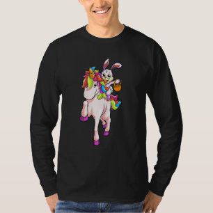 Camiseta Páscoa Dia Coelhinho Andando Unicorn Garotas Toddl