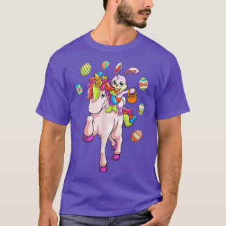 Camiseta Páscoa Dia Coelhinho Andando Unicorn Garotas Toddl