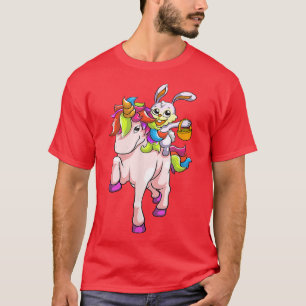 Camiseta Páscoa Dia Coelhinho Andando Unicorn Garotas Toddl