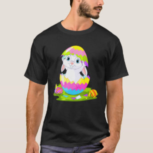 Camiseta Páscoa Dia Coelhinho Com Óculos Solares Homens Gar